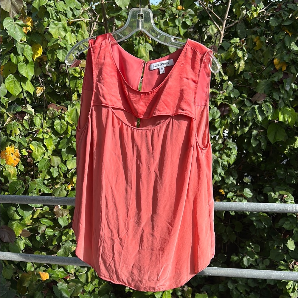 ELIZABETH AND JAMES Silk Luxury Sleeveless Summer Blouse Size 10